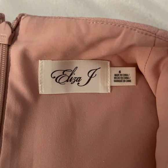 NEW Eliza‎ J Navy [ 6 ] High Low Fit & Flare Midi Dress in Blush - Picture 4 of 12